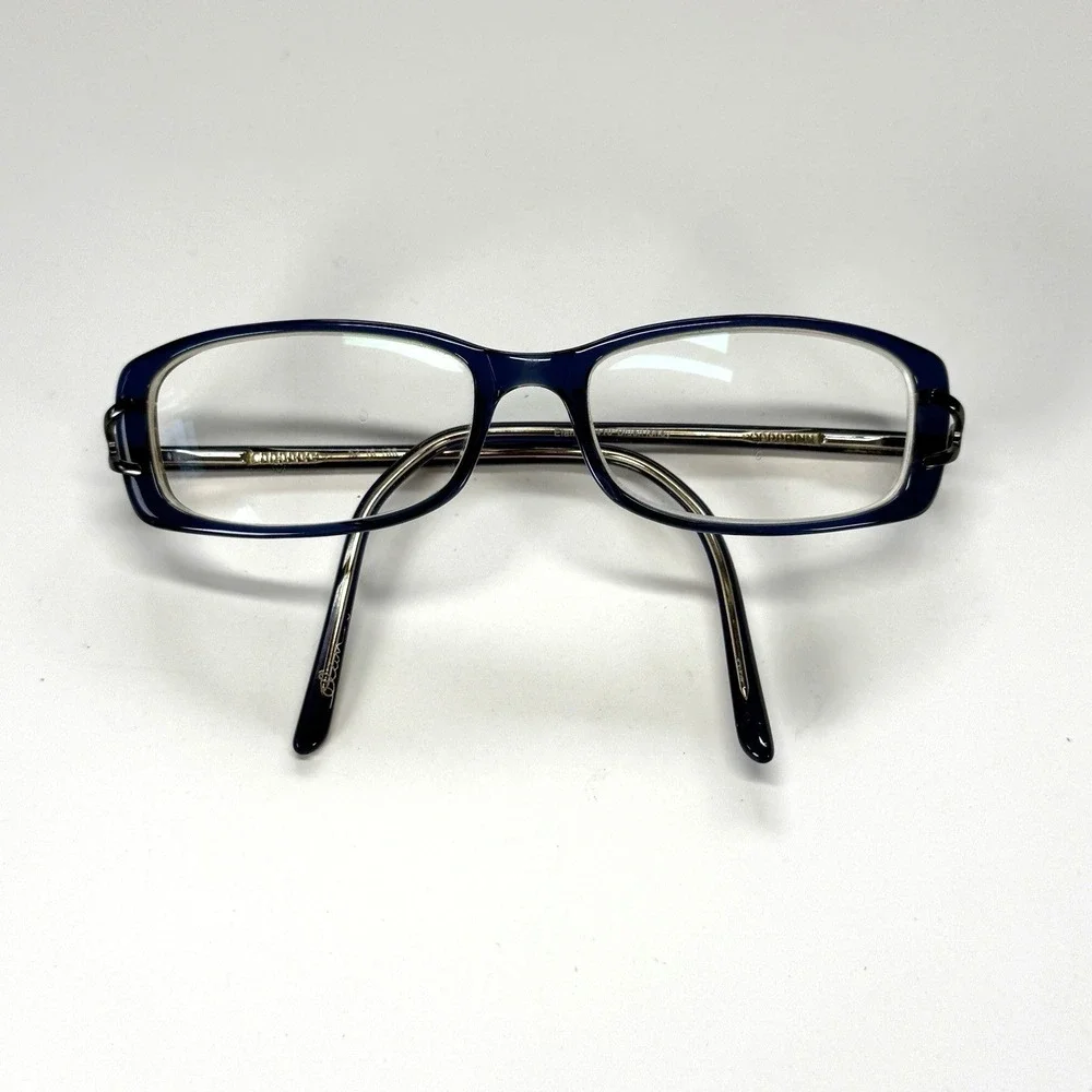 ELAN 9416 Eyeglasses Frame Only 52-16-135 Blue Honey Womens Rectangle Full‎ Rim